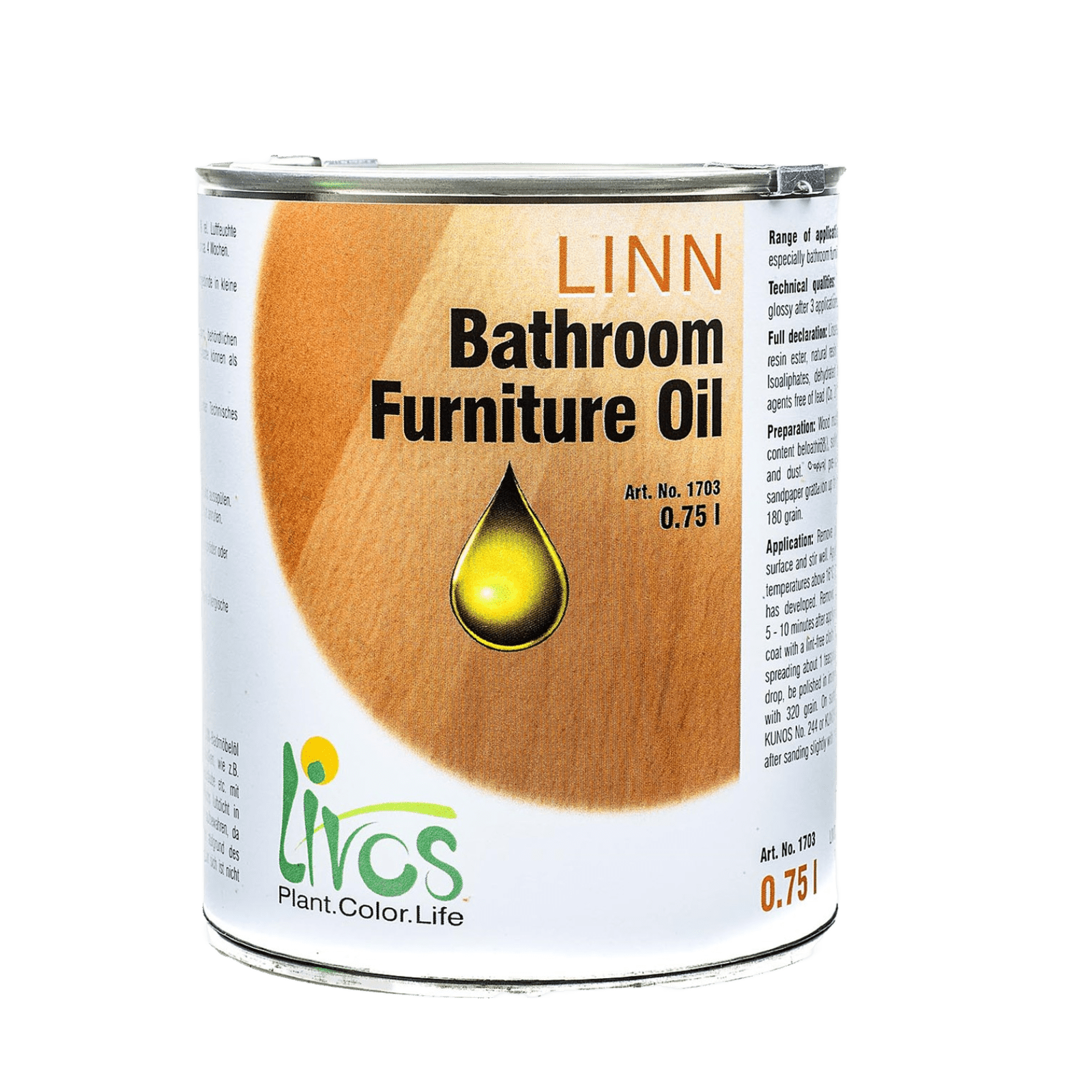 LINN Bathroom Furniture Oil 0.375L Livos Oil